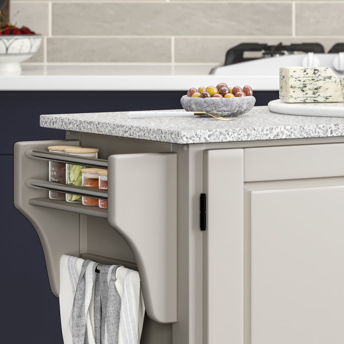 Red Barrel Studio® Littrell Granite Kitchen Island & Reviews Wayfair